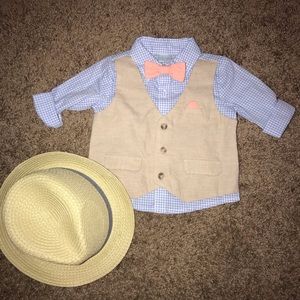 Edgehill collections button up vest shirt